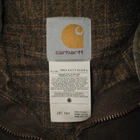 VTG Carhartt J97 CHT Detroit Blanket Lined Duck Canvas Workwear Jacket - Picture 4 of 4